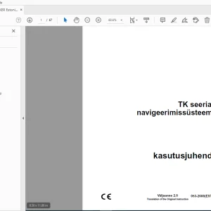 Ditch Witch TK seeria navigeerimissüsteem kasutusjuhend PDF