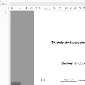 Ditch Witch TK-serie styringssystem Brukerhåndbok 053-2861 PDF
