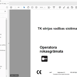 Ditch Witch TK sērijas vadības sistēma Operatora rokasgrāmata PDF