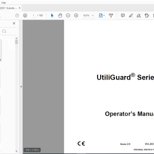 Ditch Witch UtiliGuard Series Operator’s Manual 053-2831 PDF