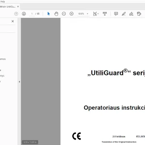 Ditch Witch UtiliGuard serija Operatoriaus instrukcija 053-2650 PDF