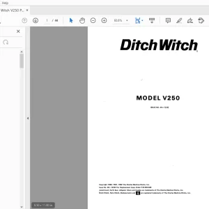 Ditch Witch V250 Parts Manual 050-649 PDF