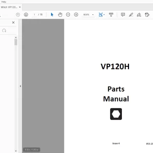 Ditch Witch VP120H Parts Manual 053-2915 PDF