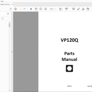 Ditch Witch VP120Q Parts Manual 053-2892 PDF