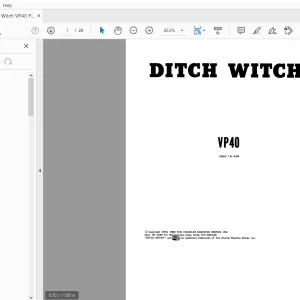 Ditch Witch VP40 Parts Manual 050-529 PDF