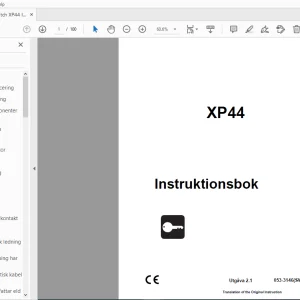 Ditch Witch XP44 Instruktionsbok 053-3146 (SW) PDF