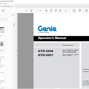 Genie GTH-2506 GTH-3007 Operator's Manual PDF
