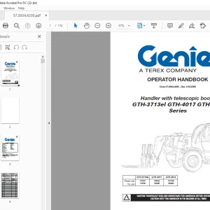 Genie GTH-3713 GTH-4017 GTH4514 Handler With Telescopic boom Operator Manual PDF