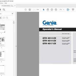 Genie GTH-4013 EX GTH-4514 EX GTH 4017 EX Operator's Manual PDF
