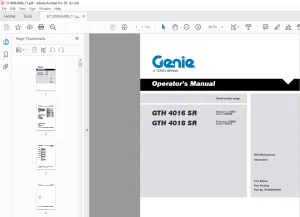 Genie GTH 4016 SR GTH 4018 SR Operator's Manual - PDF DOWNLOAD