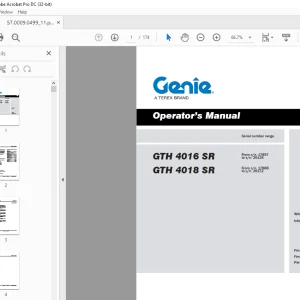 Genie GTH 4016 SR GTH 4018 SR Operator's Manual - PDF DOWNLOAD