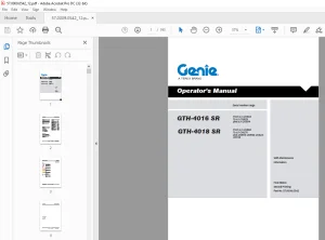 Genie GTH-4016 SR GTH-4018 SR Operator's Manual PDF