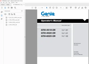 Genie GTH-4518 ER GTH-4020 ER GTH-6025 ER Operator's Manual - PDF
