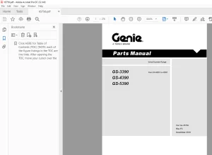Genie Lift Truck GS-3390 GS-4390 GS-5390 Parts Manual 65758 PDF