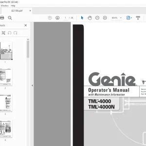 Genie Lift Truck TML-4000 TML-4000N Operator’s Manual
