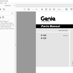 Genie S-120 S-125 Parts Manual 62400 - PDF DOWNLOAD