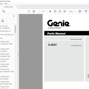 Genie S-45XC Parts Manual 1300315 - PDF DOWNLOAD