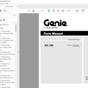 Genie SX-180 Parts Manual 235134 - PDF