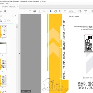 Haulotte 3522A HTA13P 4527A HTA16P 5533A HTA19P Operator's Manual - PDF
