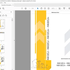 Haulotte HA12CJ HA32CJ HA12CJ+ HA32CJ+ Maintenance Book 4000786480 PDF