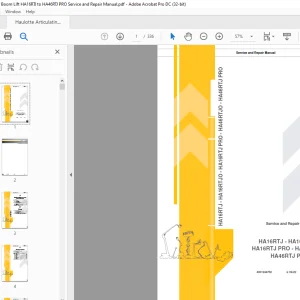 Haulotte HA16RTJ HA16RTJO HA16RTJ PRO HA46RTJO HA46RTJ PRO Repair Manual PDF