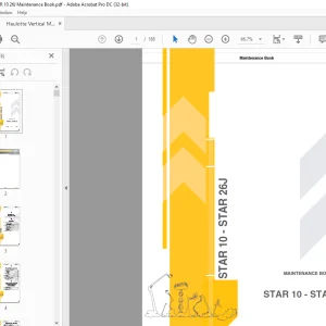 Haulotte Vertical Mast STAR 10-26J Maintenance Book 4001180330 - PDF