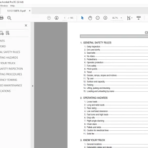 Hyundai Forklift 10/13/15BTR-9 Electric Trucks Operator's Manual 2023 PDF
