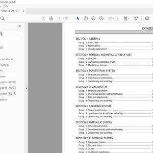 Hyundai 100D-9 Heavy-Duty Forklifts Service Manual 2023 PDF