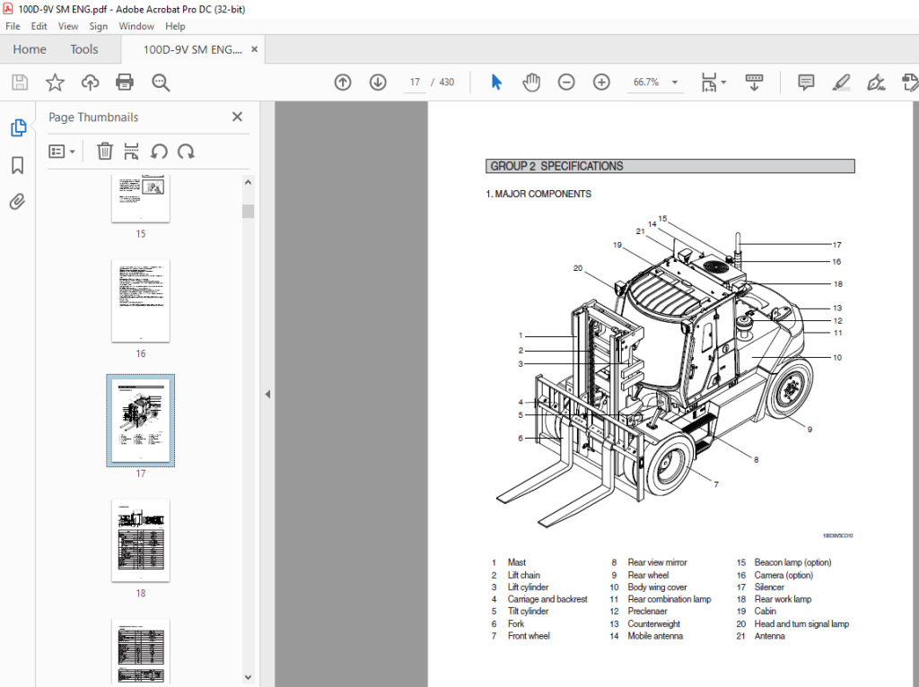 Hyundai 100D-9V Heavy-Duty Forklifts Service Manual 2023 - HeyDownloads ...