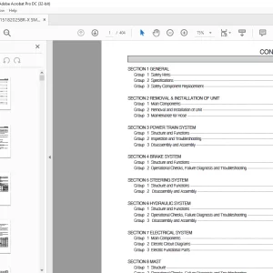 Hyundai 15/18/20/25/25BR-X Forklift Trucks Service Manual 2023