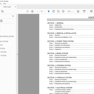 Hyundai 180D-9 Diesel Forklift Trucks Service Manual 2023 PDF