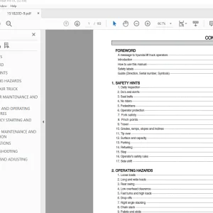 Hyundai 20D-9 Diesel Forklift Truck Operator's Manual 2023 PDF