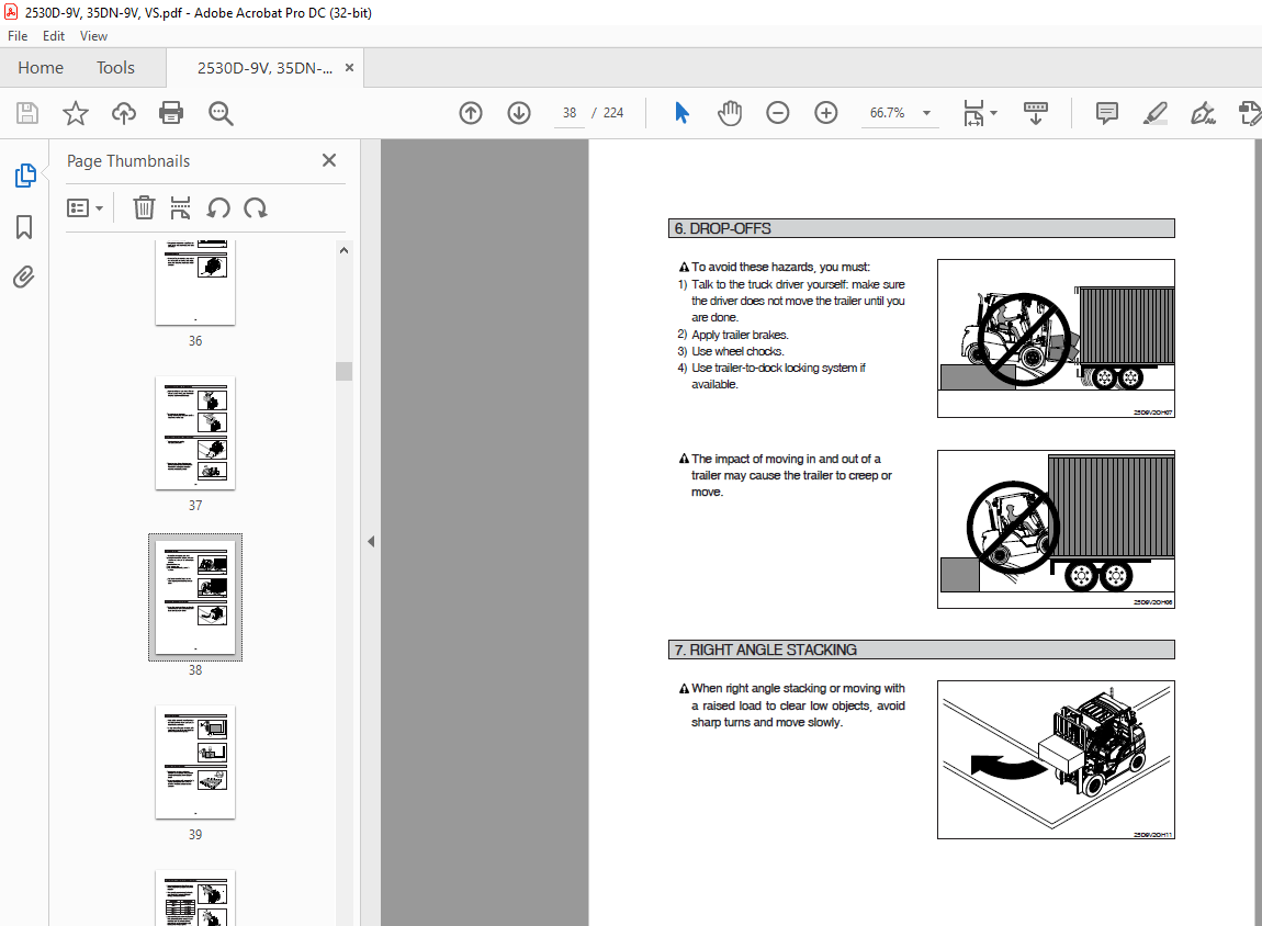 Hyundai 25D-9V Diesel Forklift Trucks Operator's Manual 2023 ...