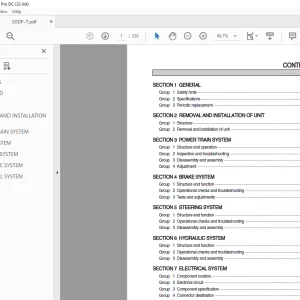 Hyundai 50DF-7 Diesel Forklift Trucks Service Manual 2023