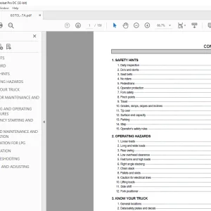 Hyundai 60/70L-7A LPG Forklift Operator's Manual 2023 - PDF DOWNLOAD