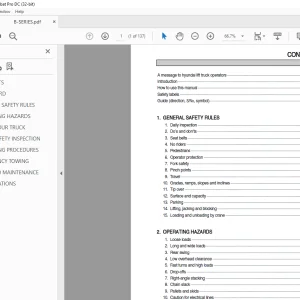 Hyundai B-SERIES Forklift Operator's Manual 2023 PDF