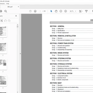 Hyundai Forklift 14, 16, 20, 25BRJ-9 Service Manual 2023 PDF