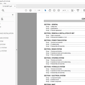 Hyundai Forklift 15/18/20BT-7 Service Manual 2023 PDF
