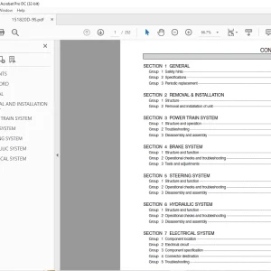 Hyundai Forklift 15/18/20D-9S Service Manual 2023 - PDF DOWNLOAD