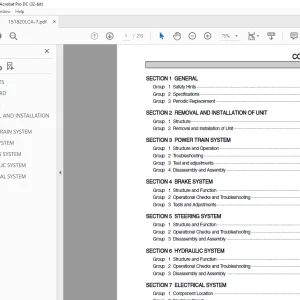Hyundai Forklift 15/18LC-7 20LCA-7 Service Manual 2023 PDF