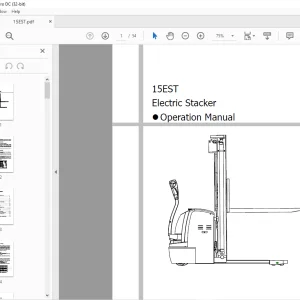 Hyundai Forklift 15EST Electric Stacker Operation Manual PDF