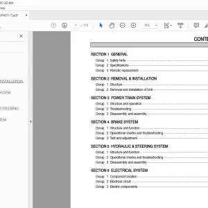 Hyundai Forklift 15P/40T-7 Service Manual 2023 PDF
