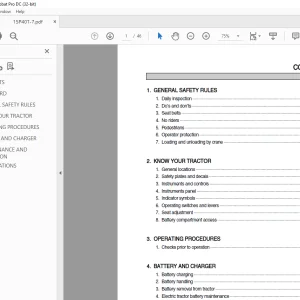 Hyundai Forklift 15P/40T-7 Operator's Manual 2023 PDF