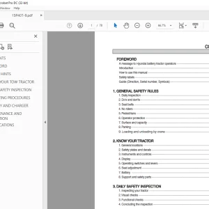 Hyundai Forklift 15P/40T-9 Operator's Manual 2023