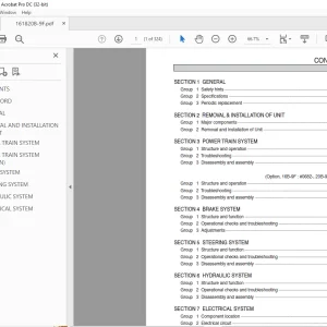 Hyundai Forklift 16/18/20B-9F Service Manual 2023 PDF