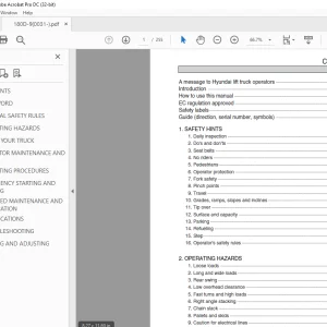 Hyundai Forklift 180D-9 Truck Operator's Manual 2023 - PDF DOWNLOAD