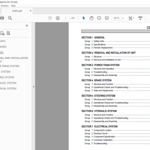Hyundai Forklift 20/25/30/33DF-7 Service Manual 2023 - PDF DOWNLOAD