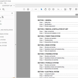 Hyundai Forklift 22/25/30/32B-7 Service Manual 2023 PDF
