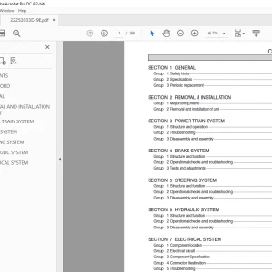 Hyundai Forklift 22/25/30/33D-9E Service Manual 2023 - PDF