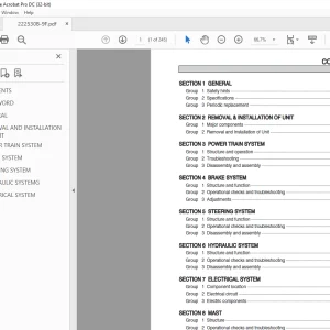 Hyundai Forklift 22/25/30B-9F Service Manual 2023 - PDF DOWNLOAD